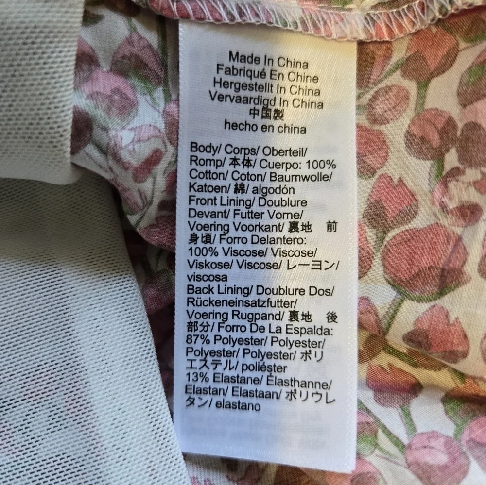 J. Crew Cropped Liberty® Strawberry Top Sz 12 NWT Festival Boho Y2K Coquette - Picture 10 of 12